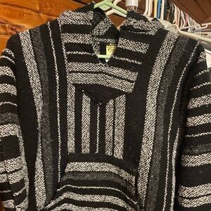 Striped Black and Gray Men's Sweater